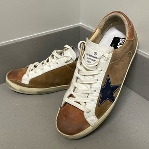 *SOLD* Golden Goose Brown Suede Superstar with Navy Star 38